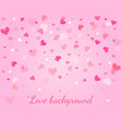 love background with hearts vector image