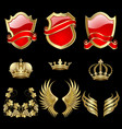 set of heraldic elements vector image