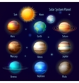 Solar system planets set realistic Royalty Free Vector Image