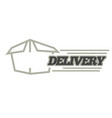 delivery logo template isolated icon vector image