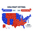 usa presidential election results map vector image