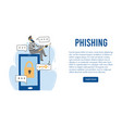 online scammer cyber hacker concept vector image