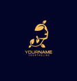 woman leaf logo design ready to use vector image