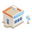 3d isometric flat set of railway station vector image