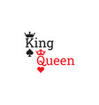 king and queen card symbols vector image