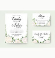 wedding invitation floral invite rsvp cute card vector image vector image