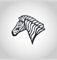 zebra logo icon vector image