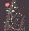 country music festival graphic poster design vector image vector image