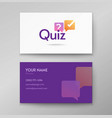 quiz logo poll icon design or interview vector image vector image
