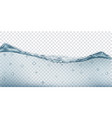 transparent water wave with bubbles vector image