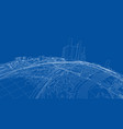 3d city sphere vector image