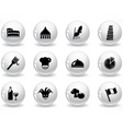 glossy grey buttons vector image