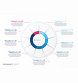 infographic round chart template vector image