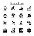 space icon set graphic design vector image
