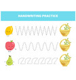 handdrawn line practice vector image vector image
