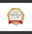 best quality golden badge isolated on white vector image vector image