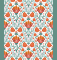 folk art pattern with floral rhombus vector image vector image