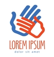 hands logo design template family vector image