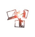 online information change connection vector image vector image