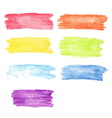 rainbow watercolor stains set vector image vector image