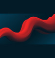 red abstract fluid wave modern gradient shape vector image vector image