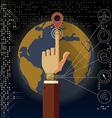 smart watch technology vector image vector image