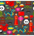 china seamless pattern chinese symbols vector image