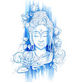 lord buddha in meditation for buddhist festival vector image