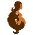 pregnant woman silhouette vector image