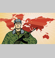 russian soldier cartoon vector image