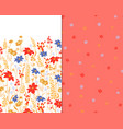 beautiful seamless floral pattern set flower vector image