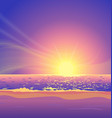 beautiful warm beach paradise purple sunset vector image