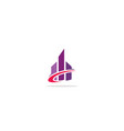 building business progress logo vector image