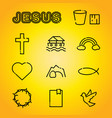 christian faith religion icons vector image vector image