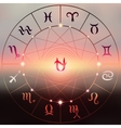 circle with signs of zodiac vector image