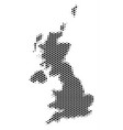 hexagon halftone united kingdom map vector image