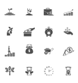investment silhouette icon set vector image