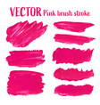 pink brush stroke isolated on white background vector image
