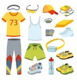 top view running clothes cartoon flat vector image