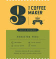 coffee tag label vector image