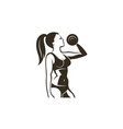 female bodybuilder vector image