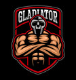 gladiator logo design vector image vector image