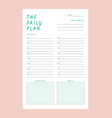 daily planner template vector image vector image