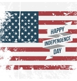 happy independence day ribbon on usa flag vector image