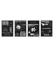 retro futuristic posters set in concept cyberpunk vector image vector image
