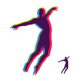 silhouette of a jumping man design template vector image vector image