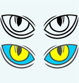 wild cat eyes vector image