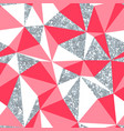abstract geometric seamless pattern with silver vector image