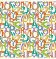 seamless pattern with alphabet letters in form vector image