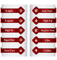 set of web buttons vector image